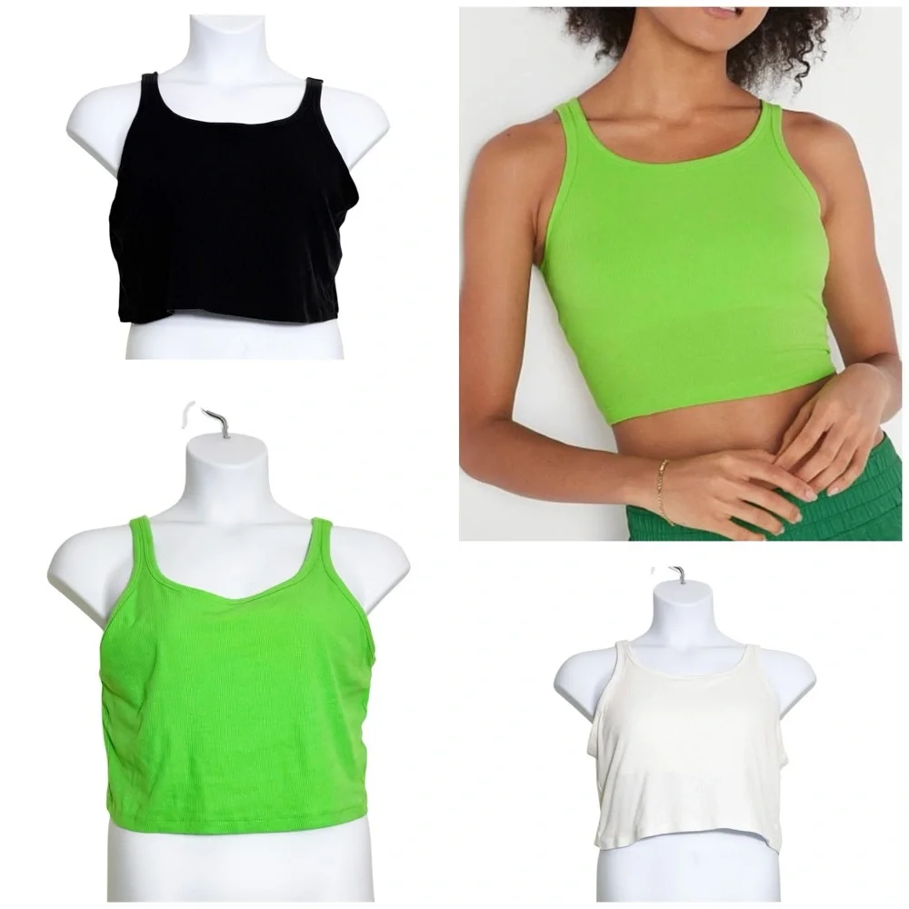 PINK Victoria’s Secret Cropped Ribbed Tank Lot size XXL